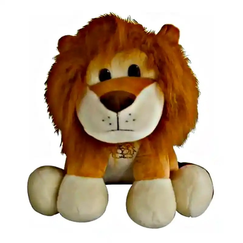 Peluche León Selva 20cm Alto Pelo Liso Juguete Regalo