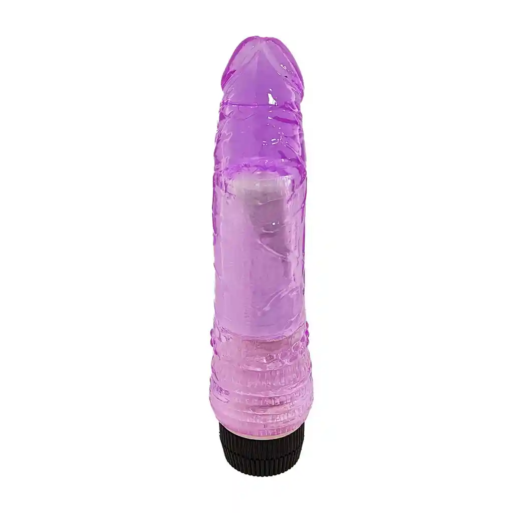 Vibrador Sweet Party 18cms Morado Pene Venoso Consolador Flexible