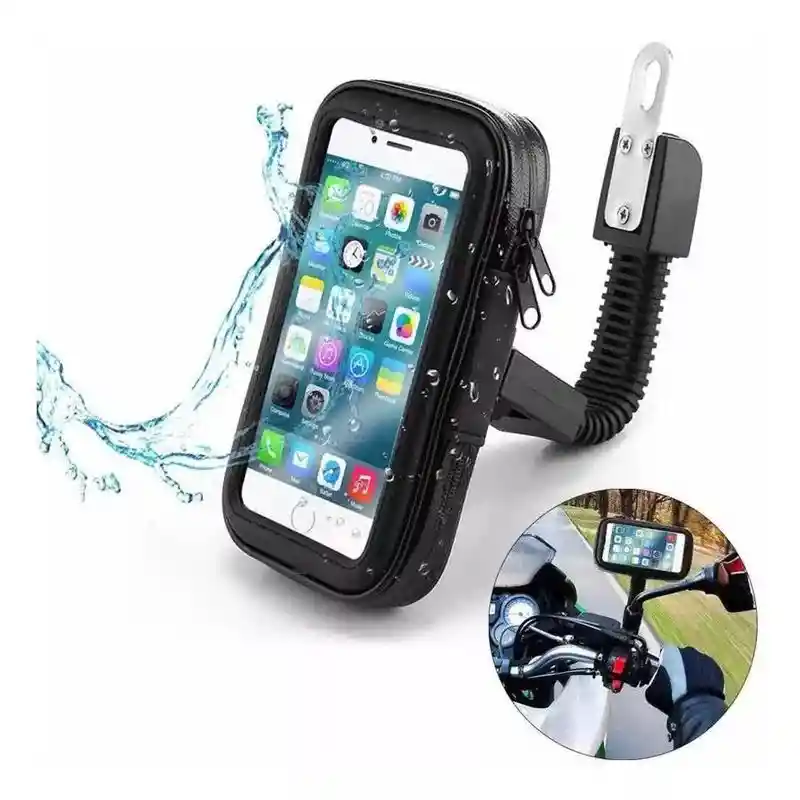 Soporte De Celular Para Moto Resistente Al Agua Para Espejo