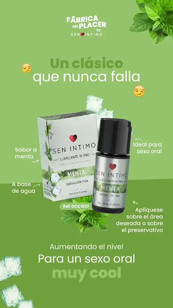 Lubricante Intimo Sen Menta Frio X 30 Ml