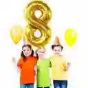 Globos Metalizados Numeros Dorados 81 Cms/x Unidad