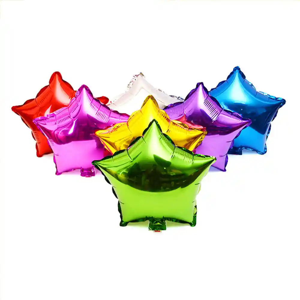 Globo Metálizado Estrella X 25cm / Colores Variados X Unidad