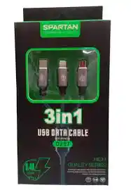 Iphone Cable Carg Celula 3 En 1 Tipo C, Y V8 Spartan