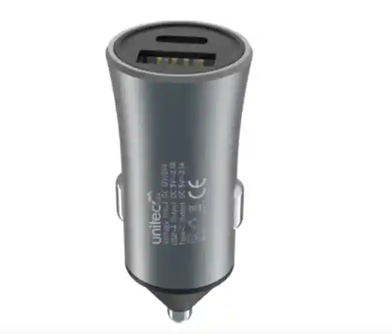 Cargador Para Carro Puertos Tipo C Y Usb Unitec