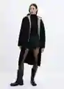 Abrigo Picarol Negro Talla S Mujer Mango