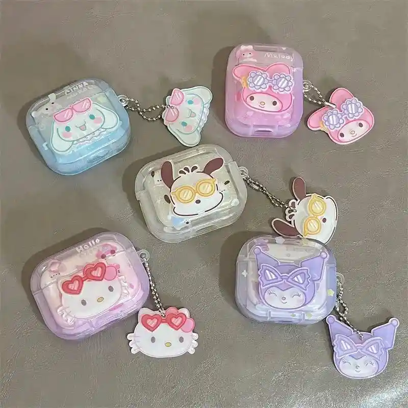 Funda O Case Para Airpods 3ra. Generación Hello Kitty Gafas