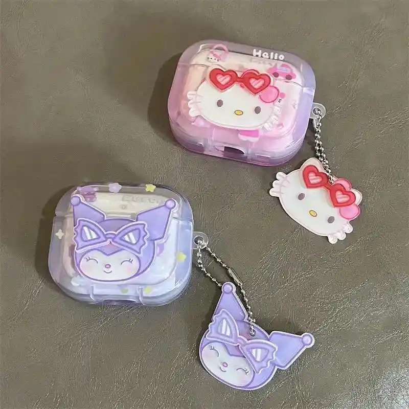 Funda O Case Para Airpods 3ra. Generación Hello Kitty Gafas