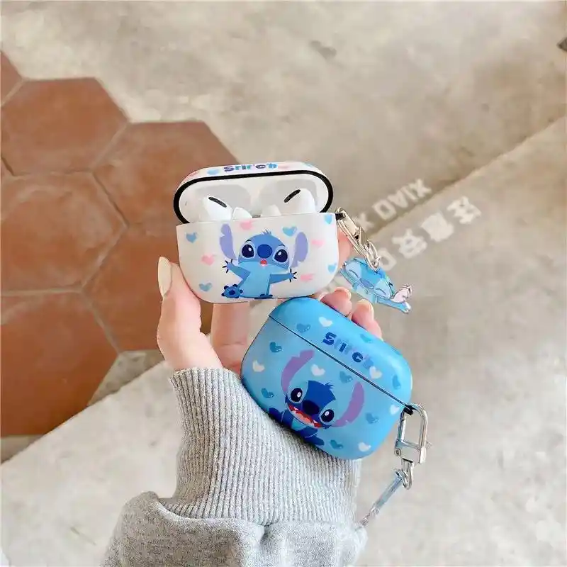 Funda O Case Para Airpods 3ra. Generación Stitch (azul)