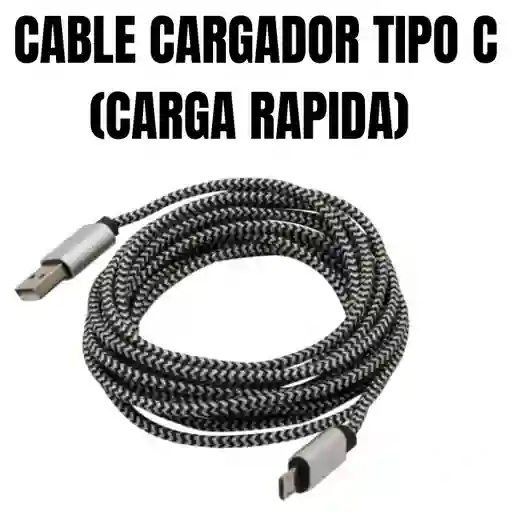 Cable Cargador Tipo C (carga Rápida - Plug Metálico)