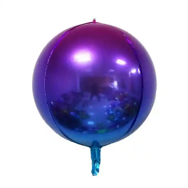 Globo Metalizado Orbz Degrade Azul-morado Sin Inflar