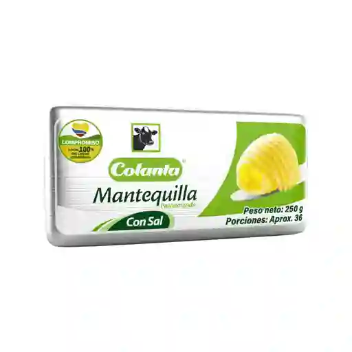 Mantequilla Colanta Con Sal X 250 G
