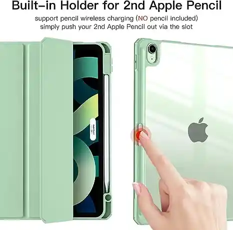 Estuche Para Ipad 10ma Gen 10.9 Soporte Para Lápiz Color Verde