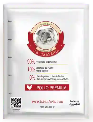 Dieta Barf Pollo Premium X500gr