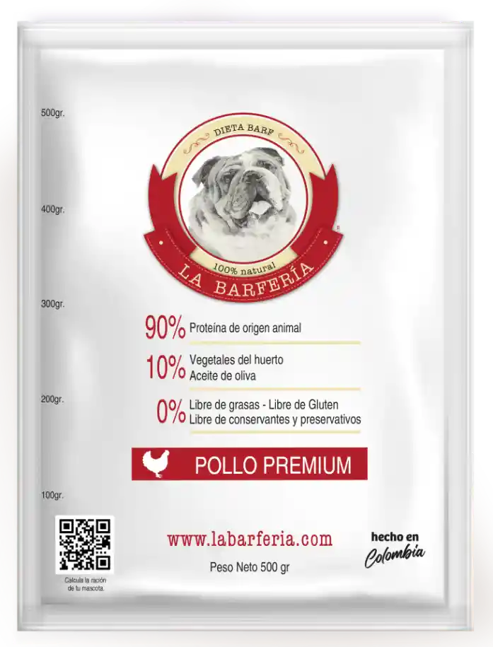 Dieta Barf Pollo Premium X500gr