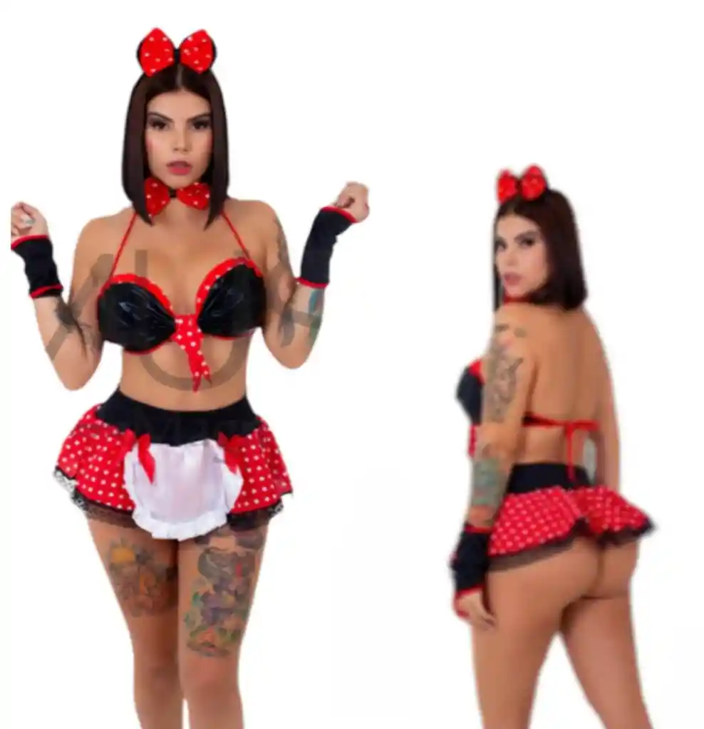 Disfraz Lenceria Sexy Minnie Falda