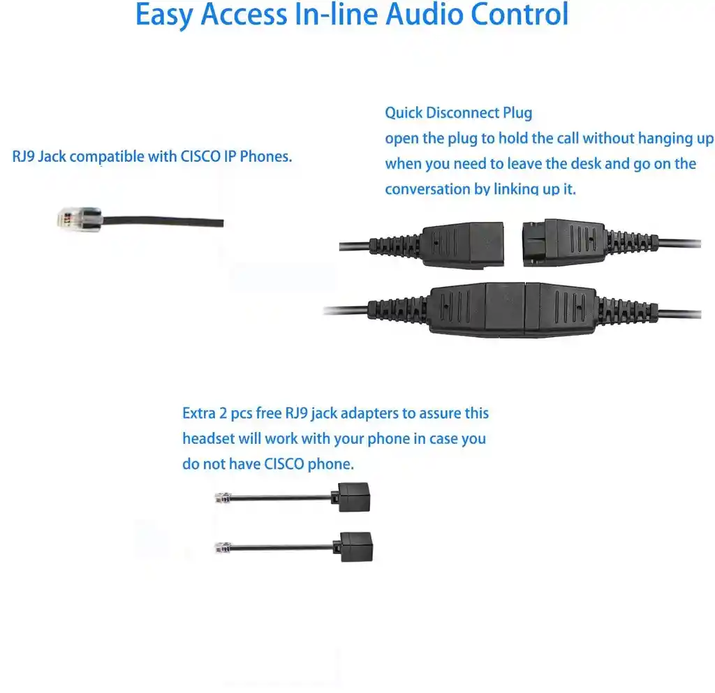 Diadema Para Call Center Rj9 Estereo