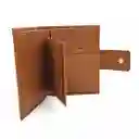Billetera Con Monedero Café Para Dama Cuero Autentico