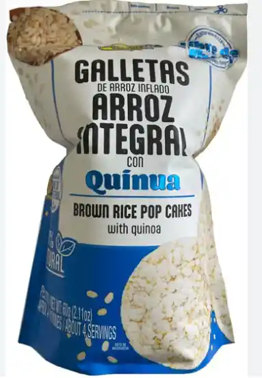 Galletas De Arroz Inflado Integral Con Quinua