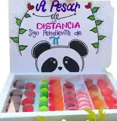 Caja De Gomitas Mini 4 Compartimentos, Feliz Cumpleaños, Feliz Dia, Amor Y Amistad, Feliz Dia Del Sicologo