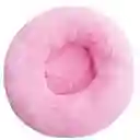 Cama Tipo Dona Para Mascotas Talla L Color Rosado