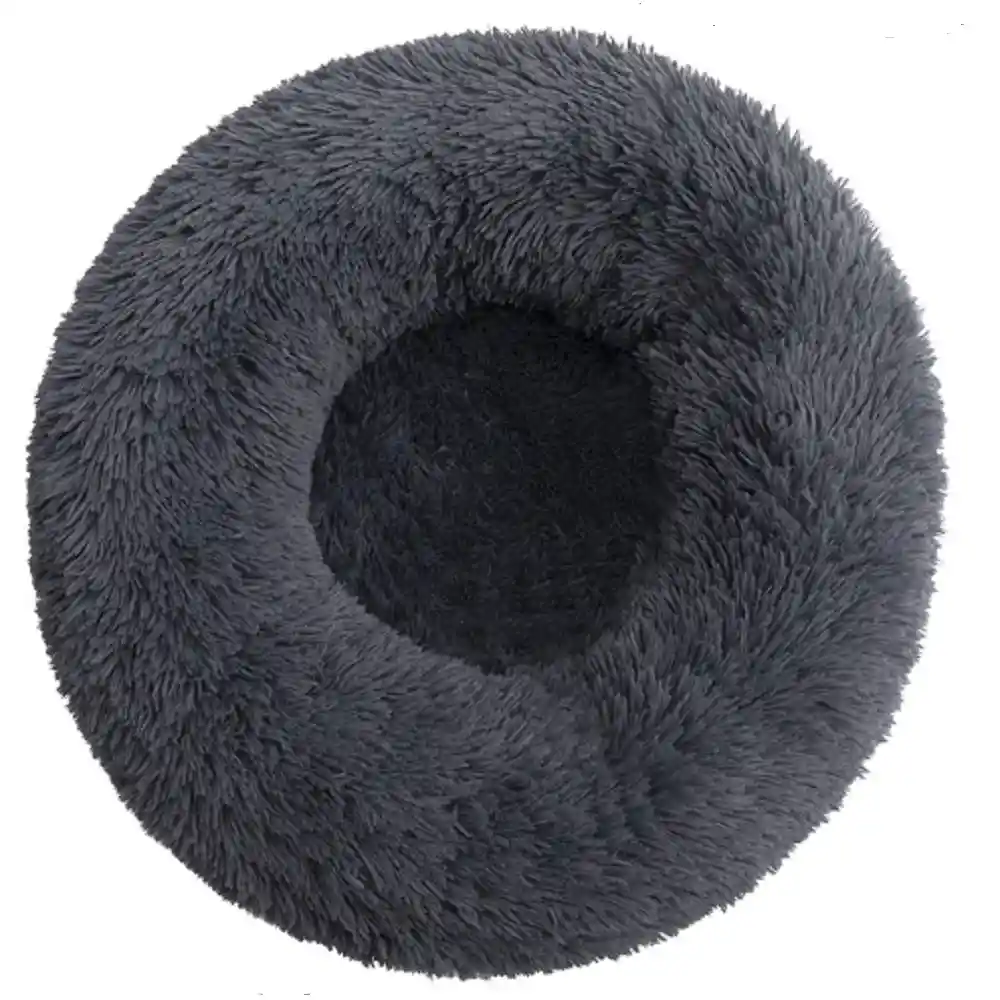 Cama Tipo Dona Para Mascotas Talla M Color Gris