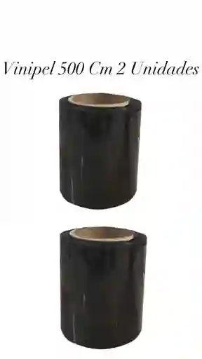 Rollo Stretch Film Vinipel Industrial Negro 12.5cms 500mts X2 Unidades