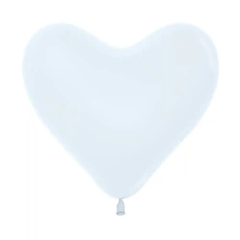 Globos En Forma De Corazon Blancos 12" X 50unds