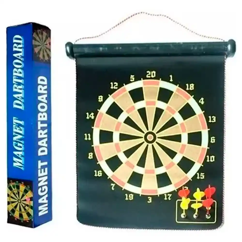 Dardo Imantado Tablero Magnetico 38cm Tiro Al Blanco 6 Dardo