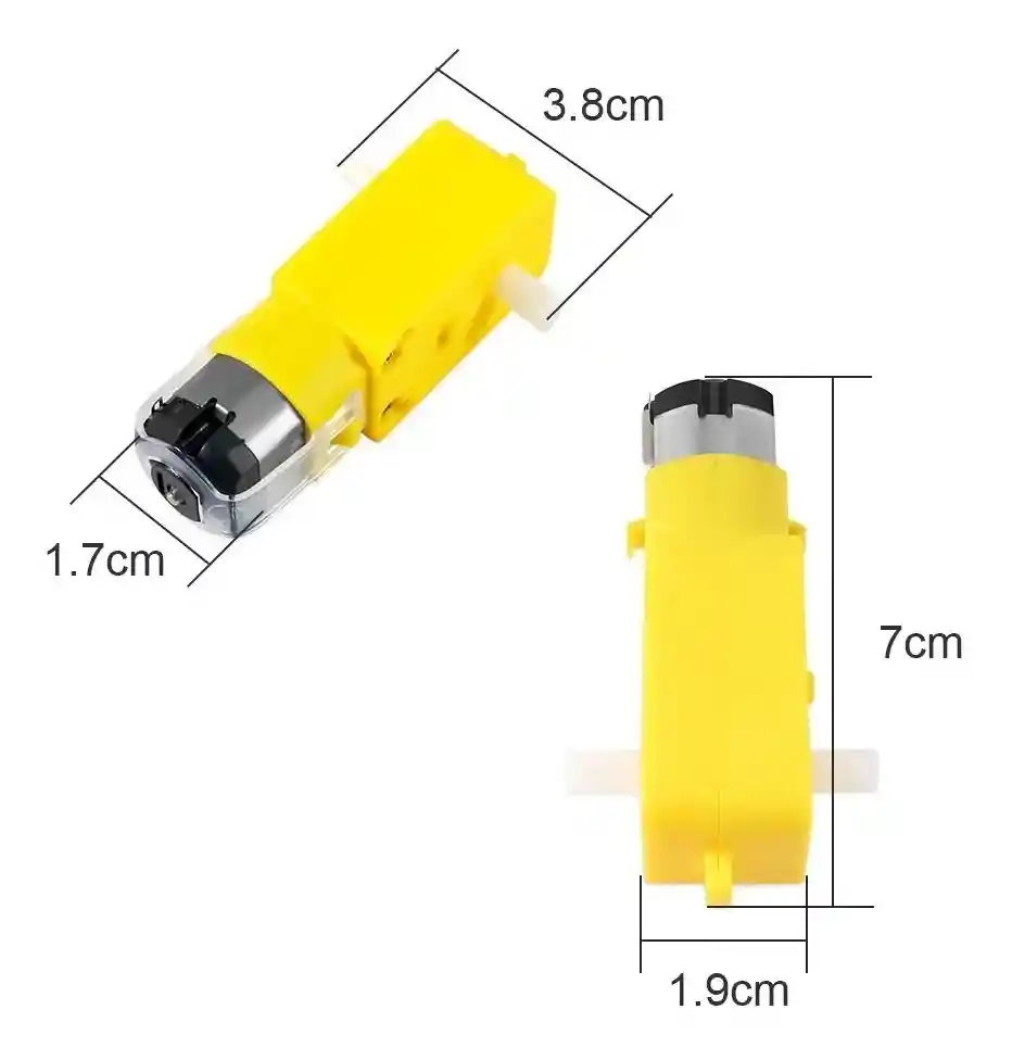 Kit X5 Motorreductor 3-9v Motor Dc Con Caja Reductora Plasti