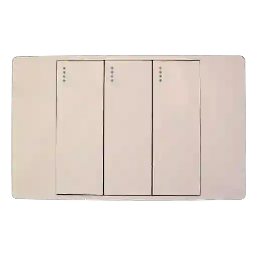 Interruptor Triple Dixton Línea De Blanco De Lujo