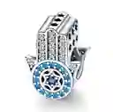 Charm Dije Mano Hamsa Fabricado En Plata 925 Para Pulsera O Collar