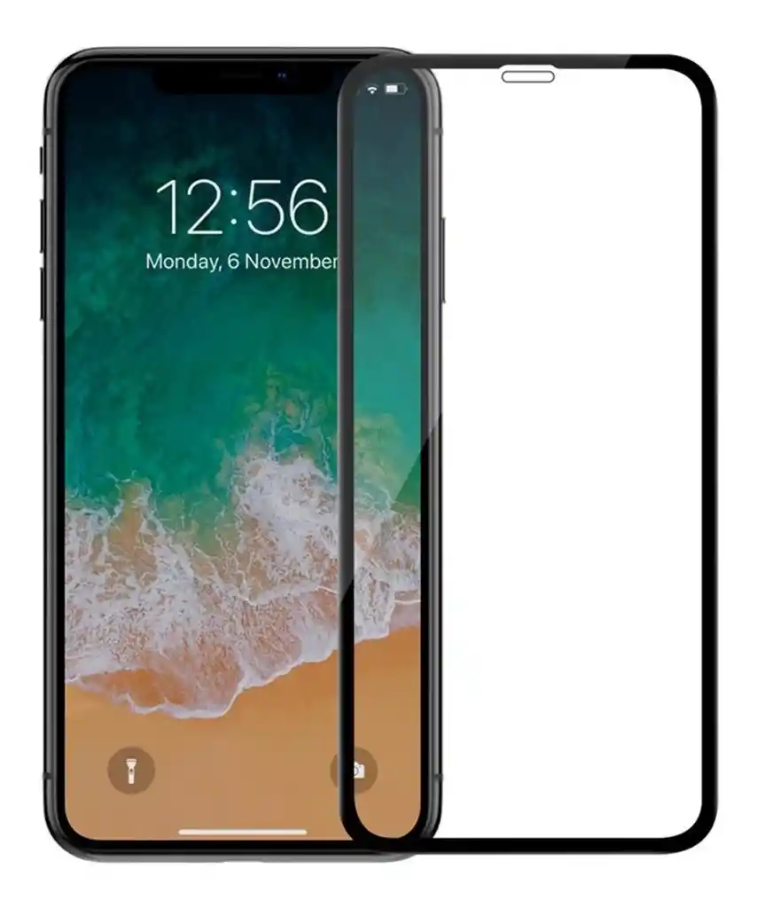 Vidrio Templado Para Iphone Xs Max Borde Negro