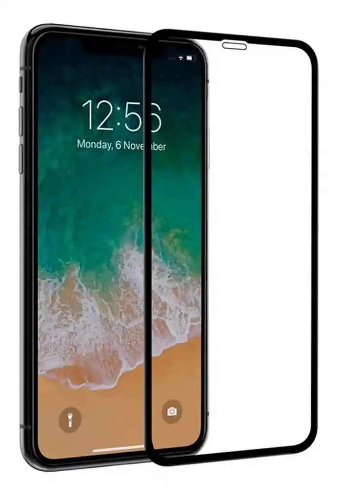 Vidrio Templado Para Iphone Xs Max Borde Negro