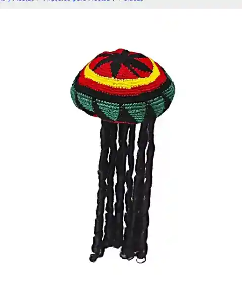 Gorro Peluca Rasta Con Gorra Hora Loca Rasta Rock Jamaica ( Unidad)