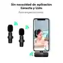 Micrófono Inalámbrico 2 En 1 De Solapa Para Celular Recargable