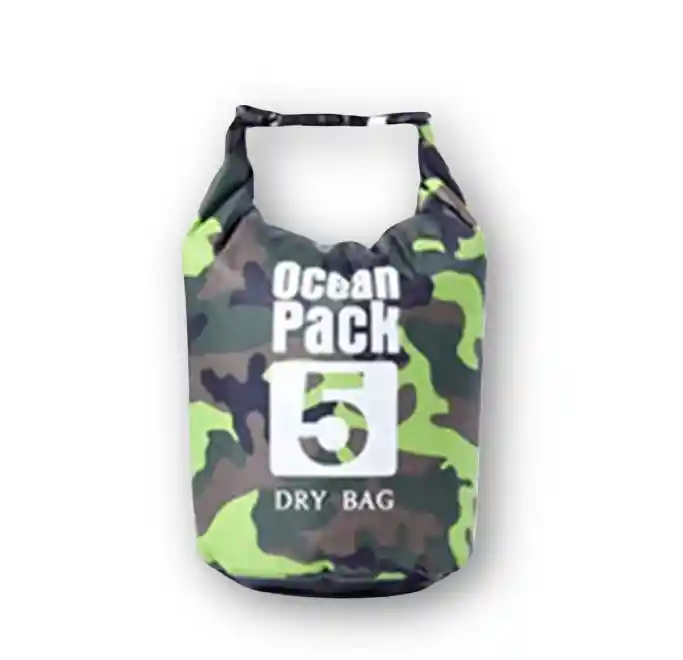 Bolso Impermeable Ocean Pack 5 Litros Verde Camuflado