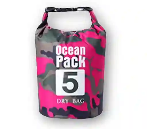 Bolso Impermeable Ocean Pack 5 Litros Rosado Camuflado