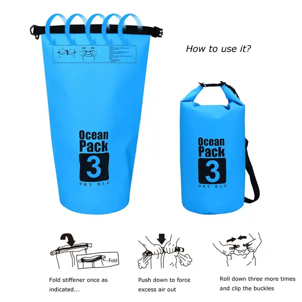 Bolso Impermeable Dry Bag 3 Litros Verde Camu