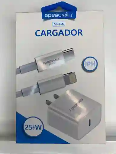 Cargador Iphone Speed Sound Tipo C A Lightning 25w (carga Rapida) Sg-85c