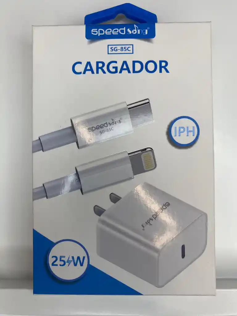 Cargador Iphone Speed Sound Tipo C A Lightning 25w (carga Rapida) Sg-85c