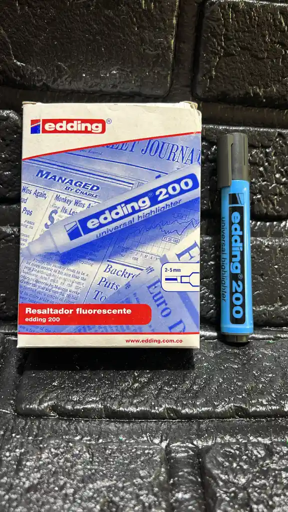 Resaltador Azul Edding Unidad