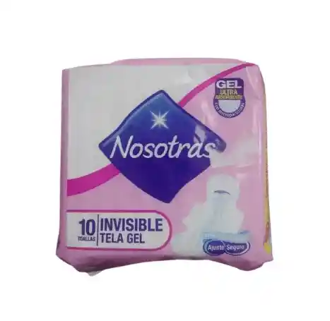 Nosotras Toalla Invisible Tela Gel Paqx 10 Unds