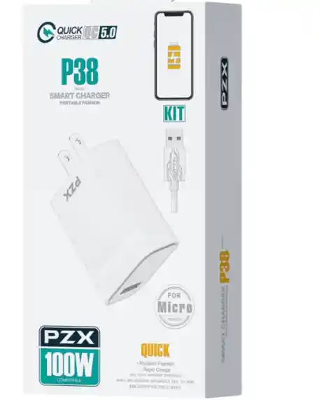 Cargador Para Celular P38 Con Potencia 100w Carga Rápida V8