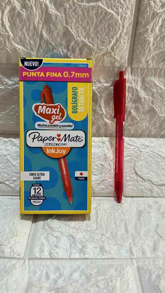 Lapicero Rojo Retractil Kilometrico Unidad