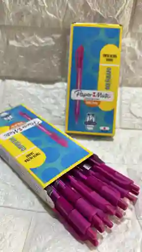 Lapicero Fucsia Retractil Caja X12