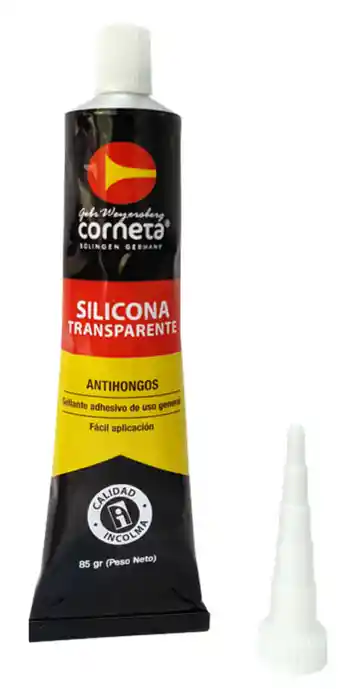 Silicona Corneta Transparente Antihongos 85gr