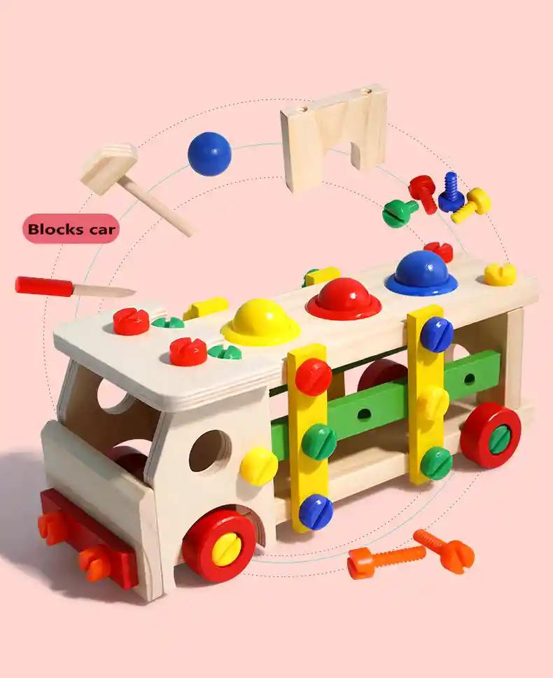 Carro De Atornillar Didáctico, Madera.