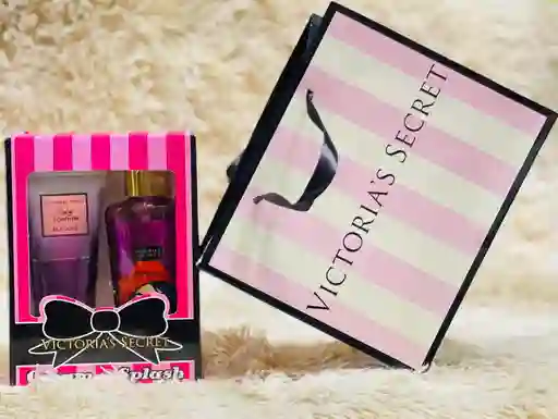 Set Estuche Victoria Secret Mini X 2 Productos Con Bolsa