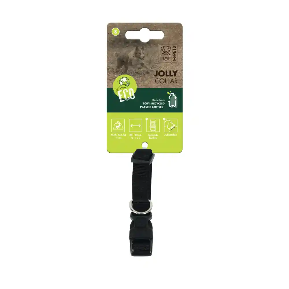 Collar Para Perro M-pets Jolly Eco Negro Talla S