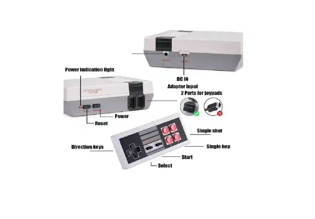 Consola De Juegos - Nes620 Modelo 2 Botones